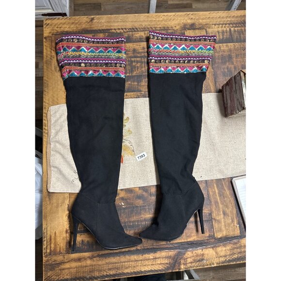 Anne Michelle 8.5 over the knee boots black - Picture 1 of 4
